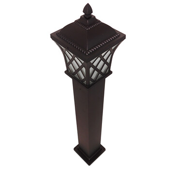 GloboStar® SHELTER 01400 Vintage Φωτιστικό Δαπέδου Μονόφωτο 1 x E27 Καφέ Μεταλλικό Πλέγμα L19 x W19 x H100cm