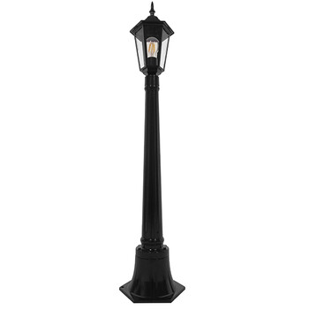 GloboStar® ELLIPSE 01401 Vintage Φωτιστικό Δαπέδου Μονόφωτο 1 x E27 Μαύρο Μεταλλικό Πλέγμα L17 x W16 x H105cm