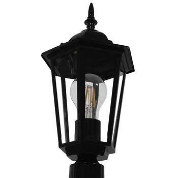 GloboStar® ELLIPSE 01401 Vintage Φωτιστικό Δαπέδου Μονόφωτο 1 x E27 Μαύρο Μεταλλικό Πλέγμα L17 x W16 x H105cm