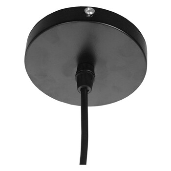 GloboStar® CHERITH 01478 Μοντέρνο Κρεμαστό Φωτιστικό Οροφής Μονόφωτο 1 x E27 Μεταλλικό Μαύρο Λευκό Καμπάνα Φ13 x Υ14cm