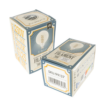 GloboStar® 99137 Λάμπα E27 G125 Γλόμπος LED SOFT SPIRAL FILAMENT 6W 510 lm 320° AC 85-265V Edison Retro με Διάφανο Γυαλί Θερμό Λευκό 2700 K Dimmable