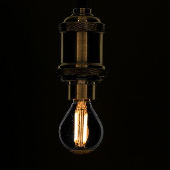 GloboStar® 99063 Λάμπα E14 G45 Γλομπάκι LED FILAMENT 4W 400 lm 320° AC 85-265V Edison Retro με Φιμέ Γυαλί Θερμό Λευκό 2700 K Dimmable