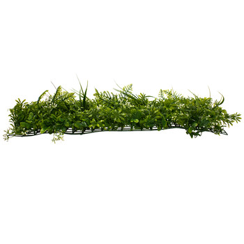 GloboStar® 78401 Artificial - Συνθετικό Τεχνητό Διακοσμητικό Πάνελ Φυλλωσιάς - Κάθετος Κήπος Γάλιο - Φτέρη - Γκι - Γρασίδι Πράσινο Μ60 x Υ40 x Π10cm