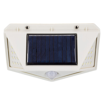 GloboStar® 71498 Αυτόνομο Ηλιακό Φωτιστικό LED SMD 10W 1000lm με Ενσωματωμένη Μπαταρία 1200mAh - Φωτοβολταϊκό Πάνελ με Αισθητήρα Ημέρας-Νύχτας και PIR Αισθητήρα Κίνησης Αδιάβροχο IP65 Ψυχρό Λευκό 6000K