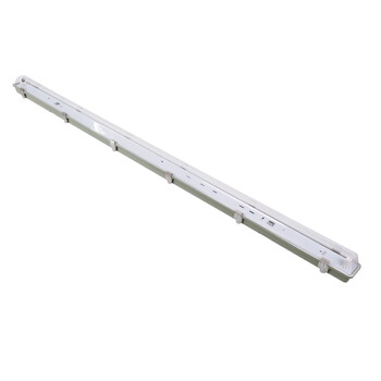 GloboStar® 90614 1 x 150cm T8 Tri-Proof Πλαστικό PC Σκαφάκι με Μεταλλικά Clips για Λάμπα Φθορίου LED Τροφοδοσίας Ενός Άκρου Αδιάβροχο IP65