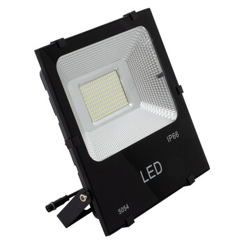 GloboStar® 90203 Αυτόνομος Ηλιακός Φωτοβολταϊκός Προβολέας LED 100W 6000lm με Ενσωματωμένη Μπαταρία 13000mAh - Φωτοβολταϊκό Πάνελ με Αισθητήρα Ημέρας-Νύχτας και Ασύρματο Χειριστήριο RF 2.4Ghz Αδιάβροχος IP66 Ψυχρό Λευκό 6000Κ