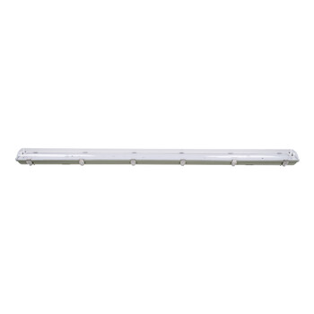 GloboStar® 90615 2 x 150cm T8 Tri-Proof Πλαστικό PC Σκαφάκι με Μεταλλικά Clips για 2 x Λάμπες Φθορίου LED Τροφοδοσίας Ενός Άκρου Αδιάβροχο IP65 - 5 Χρόνια Εγγύηση