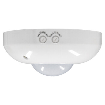 GloboStar® 75707-1 Αισθητήρας Οροφής με PIR Ανιχνευτή-Αισθητήρα Κίνησης 360° 6m και Αισθητήρα Ημέρας-Νύχτας - Motion Sensor AC 230V Max 300W/1200W