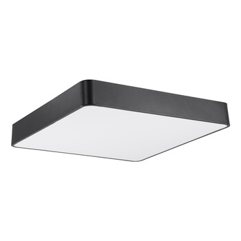 GloboStar® KAMALA 61208-P Κρεμαστή Πλαφονιέρα Οροφής LED CCT 75W 8625lm 120° AC 220-240V - Εναλλαγή Φωτισμού μέσω Τηλεχειριστηρίου All In One Ψυχρό 6000k+Φυσικό 4500k+Θερμό 2700k Dimmable Μ60 x Π60 x Υ8cm - Μαύρο - 3 Years Warranty