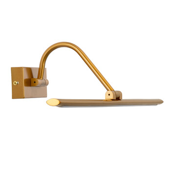 GloboStar® MIRA 60435 Μοντέρνο Φωτιστικό Τοίχου - Απλίκα Καθρέπτη Μπάνιου - Πίνακα LED 12W 1400lm 120° AC 220-240V IP44 Μ60 x Π20 x Υ13cm - Φυσικό Λευκό 4500K - Χάλκινο - 3 Years Warranty