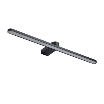 GloboStar® MEGAN 60448 Μοντέρνο Φωτιστικό Τοίχου - Απλίκα Καθρέπτη Μπάνιου - Πίνακα LED 12W 1400lm 120° AC 220-240V IP44 Μ60 x Π12 x Υ4cm - Φυσικό Λευκό 4500K - Μαύρο - 3 Years Warranty