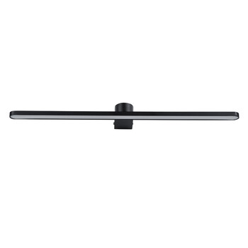 GloboStar® MEGAN 60448 Μοντέρνο Φωτιστικό Τοίχου - Απλίκα Καθρέπτη Μπάνιου - Πίνακα LED 12W 1400lm 120° AC 220-240V IP44 Μ60 x Π12 x Υ4cm - Φυσικό Λευκό 4500K - Μαύρο - 3 Years Warranty