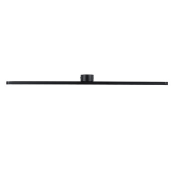 GloboStar® MEGAN 60448 Μοντέρνο Φωτιστικό Τοίχου - Απλίκα Καθρέπτη Μπάνιου - Πίνακα LED 12W 1400lm 120° AC 220-240V IP44 Μ60 x Π12 x Υ4cm - Φυσικό Λευκό 4500K - Μαύρο - 3 Years Warranty