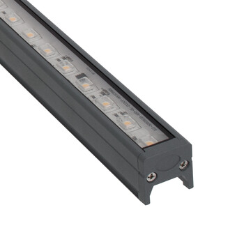 GloboStar® DIGI-BAR 90209 Ψηφιακή Μπάρα Φωτισμού Wall Washer Digital Pixel Facade Tuber Bar LED 12W 840lm 90° DC 24V Αδιάβροχο IP65 L100 x W3.2 x H3cm Θερμό Λευκό 2700K DMX512 - Ασημί με Διάφανο Κάλυμμα - 3 Years Warranty