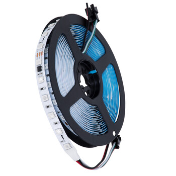GloboStar® 90596 Digital Pixel Addressable Strip - Ψηφιακή Ταινία LED SMD 5050 14.4W/m 60LED/m 10PIXEL/m SPI/TTL Protocol IC WS2811/SM16703P 1152lm/m 120° DC 24V IP20 RGB - Λευκό Σώμα - Μ5000 x Π10 x Υ2mm - Συσκευασία 5 Μέτρων - 5 Χρόνια Εγγύηση