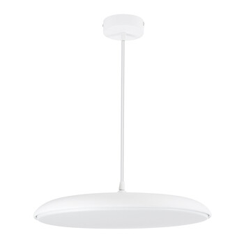 GloboStar® BARON 61255 Κρεμαστή Πλαφονιέρα Οροφής LED CCT 24W 2880lm 120° AC 220-240V - Εναλλαγή Φωτισμού μέσω Διακόπτη On/Off All In One Ψυχρό 6000k+Φυσικό 4500k+Θερμό 2700k Φ40 x Υ10cm - Λευκό - 3 Years Warranty
