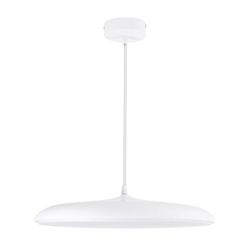GloboStar® BARON 61255 Κρεμαστή Πλαφονιέρα Οροφής LED CCT 24W 2880lm 120° AC 220-240V - Εναλλαγή Φωτισμού μέσω Διακόπτη On/Off All In One Ψυχρό 6000k+Φυσικό 4500k+Θερμό 2700k Φ40 x Υ10cm - Λευκό - 3 Years Warranty