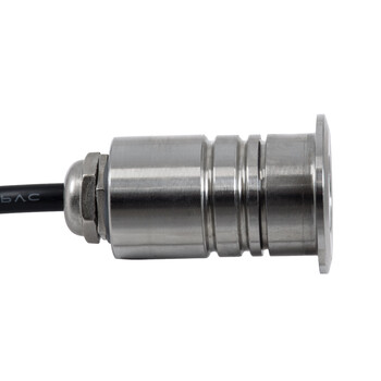 GloboStar® UNDERWATER-DANI 90411 Υποβρύχιο Χωνευτό Φωτιστικό Σποτ Ειδικό για Σιντριβάνια LED 1W 95lm 5° DC 24V Αδιάβροχο IP68 Φ3 x Υ5cm Φυσικό Λευκό 4500K - Ανοξείδωτο Ατσάλι - 3 Χρόνια Εγγύηση