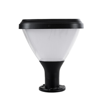 GloboStar® NATURE 90532 Αυτόνομο Ηλιακό Φωτιστικό Κήπου - Κολωνάκι Αρχιτεκτονικού Φωτισμού Εξωτερικού Χώρου LED 10W 330lm 120° με Ενσωματωμένο Φωτοβολταϊκό Panel 6V 2W & Επαναφορτιζόμενη Μπαταρία Li-ion 3.2V 1800mAh με Αισθητήρα Ημέρας-Νύχτας - Αδιάβροχο IP65 - Σώμα Αλουμινίου & ABS - Μ26 x Π26 x Υ30cm - Ψυχρό Λευκό 6000K - Μαύρο - 2 Χρόνια Εγγύηση