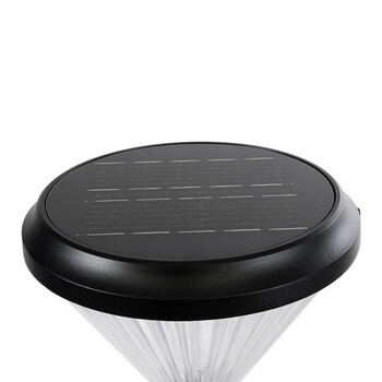 GloboStar® SHARP 90533 Αυτόνομο Ηλιακό Φωτιστικό Κήπου - Κολωνάκι Αρχιτεκτονικού Φωτισμού Εξωτερικού Χώρου LED 10W 330lm 120° με Ενσωματωμένο Φωτοβολταϊκό Panel 6V 2W & Επαναφορτιζόμενη Μπαταρία Li-ion 3.2V 1800mAh με Αισθητήρα Ημέρας-Νύχτας - Αδιάβροχο IP65 - Σώμα Αλουμινίου & ABS - Φ26 x Υ33cm - Ψυχρό Λευκό 6000K - Μαύρο - 2 Χρόνια Εγγύηση