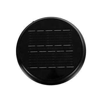 GloboStar® WHISPER 90535 Αυτόνομο Ηλιακό Φωτιστικό Κήπου - Κολωνάκι Αρχιτεκτονικού Φωτισμού Εξωτερικού Χώρου LED 10W 330lm 120° με Ενσωματωμένο Φωτοβολταϊκό Panel 6V 2W & Επαναφορτιζόμενη Μπαταρία Li-ion 3.2V 1800mAh με Αισθητήρα Ημέρας-Νύχτας - Αδιάβροχο IP65 - Σώμα Αλουμινίου & ABS - Φ25 x Υ28cm - Ψυχρό Λευκό 6000K - Μαύρο - 2 Χρόνια Εγγύηση