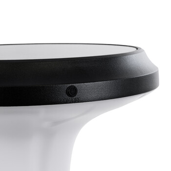 GloboStar® WHISPER 90535 Αυτόνομο Ηλιακό Φωτιστικό Κήπου - Κολωνάκι Αρχιτεκτονικού Φωτισμού Εξωτερικού Χώρου LED 10W 330lm 120° με Ενσωματωμένο Φωτοβολταϊκό Panel 6V 2W & Επαναφορτιζόμενη Μπαταρία Li-ion 3.2V 1800mAh με Αισθητήρα Ημέρας-Νύχτας - Αδιάβροχο IP65 - Σώμα Αλουμινίου & ABS - Φ25 x Υ28cm - Ψυχρό Λευκό 6000K - Μαύρο - 2 Χρόνια Εγγύηση