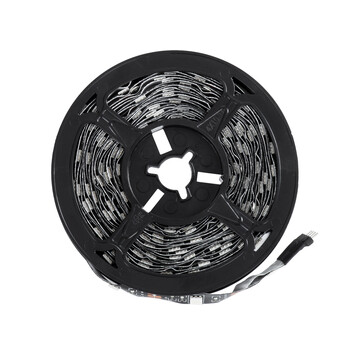 GloboStar® DIGISTRIP 90757 Set RGB Strip - Σετ RGB Ταινίας 5 Μέτρων με Controller & Ασύρματο Χειριστήριο IR - LED SMD 5050 36W/5m 150LED/5m 2880lm/m 120° DC 5V με USB 2.0 IP20 Πολύχρωμο RGB - Dimmable - Μαύρο Σώμα - Μ500 x Π1 x Υ0.2cm - Συσκευασία 5 Μέτρων - 2 Χρόνια Εγγύηση