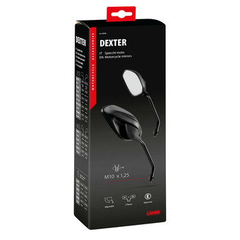 9050.6-LM ΚΑΘΡΕΠΤΕΣ MOTO M10x1,25 DX ΜΑΥΡΟ ΧΡΩΜΑ DEXTER  LAMPA - 2 ΤΕΜ.