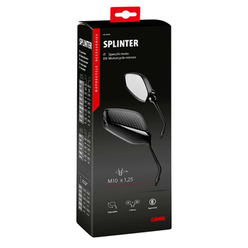 9070.9-LM ΚΑΘΡΕΠΤΕΣ MOTO M10x1,25 ΜΑΥΡΟ/ CARBON ΧΡΩΜΑ SPLINTER  LAMPA - 2 ΤΕΜ.