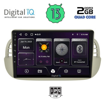 DIGITAL IQ BXB 1130_GPS (9inc) MULTIMEDIA TABLET OEM FIAT 500 mod. 2007-2015