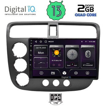DIGITAL IQ BXB 1187_GPS (9inc) MULTIMEDIA TABLET OEM HONDA CIVIC 4D mod. 2001-2006