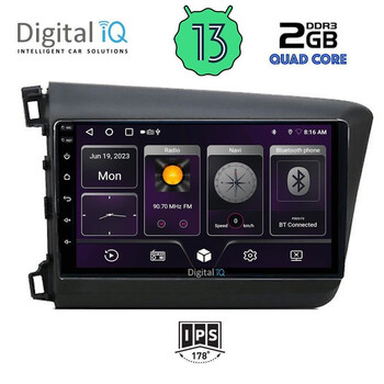 DIGITAL IQ BXB 11904D_GPS (9inc) MULTIMEDIA TABLET OEM HONDA CIVIC  4Doors mod. 2012-2016