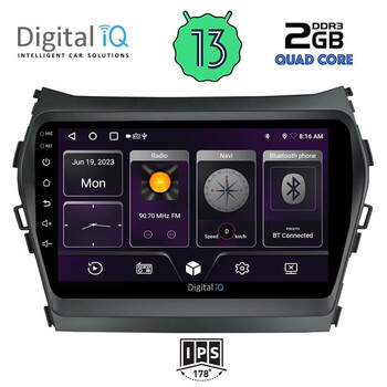 DIGITAL IQ BXB 1238_GPS (9inc) MULTIMEDIA TABLET OEM HYUNDAI IX45 mod. 2013-2017