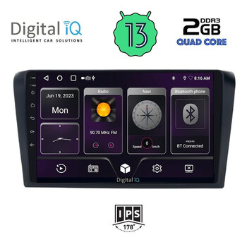 DIGITAL IQ BXB 1365_GPS (9inc) MULTIMEDIA TABLET OEM MAZDA 3 mod. 2003-2008