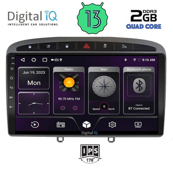 DIGITAL IQ BXB 1513_GPS (9inc) MULTIMEDIA TABLET OEM PEUGEOT 308 mod. 2007-2012