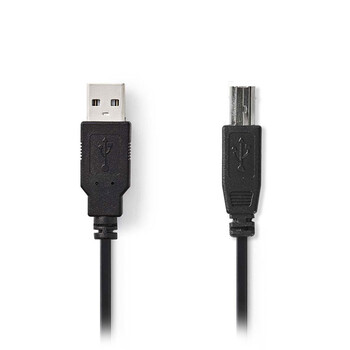 NEDIS CCGT60100BK20 USB 2.0 Cable A Male-USB-B Male 2.0m Black