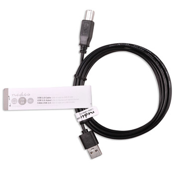 NEDIS CCGT60100BK20 USB 2.0 Cable A Male-USB-B Male 2.0m Black