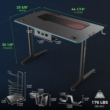 Gaming Γραφείο - Eureka Ergonomic® ERK-GIP-44B-V1