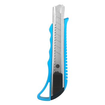 POWERTECH πλαστικό κοπίδι με ασφάλεια KNF-0002, 18mm, μπλε