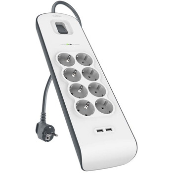 2,4 Amp USB Charging 8-outlet Surge Protection Strip