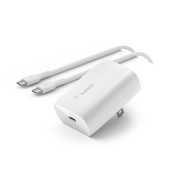 Belkin WCA005vf1MWH-B6 BOOST↑CHARGE™ USB-C PD 3.0 PPS Wall Charger 30W + USB-C to USB-C Cable