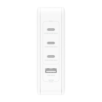 Belkin WCH014btWH BoostCharge Pro 140W 4-Port GaN Wall Charger