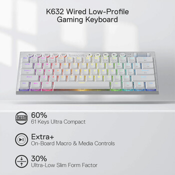 Gaming πληκτρολόγιο - Redragon Noctis K632W PRO