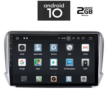 IQ-AN X1182_GPS (10inc). PEUGEOT 208-2008 mod. 2012-2019