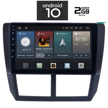 IQ-AN X1227_GPS (TABLET). SUBARU IMPREZA – FORESTER mod.  2008-2013    ANDROID 10