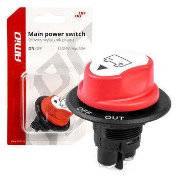03025/AM ΔΙΑΚΟΠΤΗΣ POWER-OFF ΜΠΑΤΑΡΙΑΣ 12-32V 50A 29mm 3 ΛΕΙΤΟΥΡΓΙΩΝ AMIO - 1 ΤΕΜ.