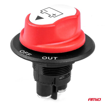 03025/AM ΔΙΑΚΟΠΤΗΣ POWER-OFF ΜΠΑΤΑΡΙΑΣ 12-32V 50A 29mm 3 ΛΕΙΤΟΥΡΓΙΩΝ AMIO - 1 ΤΕΜ.