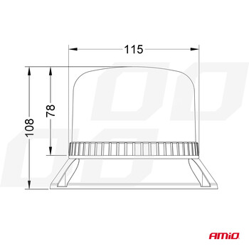 03337/AM ΦΑΡΟΣ ΠΟΡΤΟΚΑΛΙ W22M 12/24V - 60xSMD LED - 115x108mm (ΜΑΓΝΗΤΙΚΗ ΒΑΣΗ/ΦΙΣ/ΚΑΛΩΔΙΟ 4m) ΑΜΙΟ - 1 ΤΕΜ.
