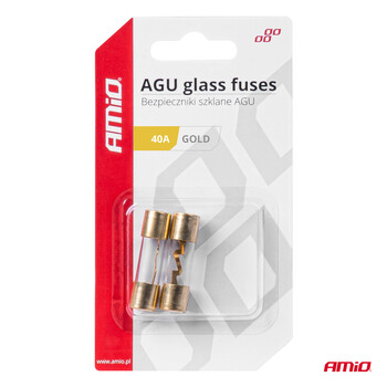 03485/AM ΑΣΦΑΛΕΙΕΣ ΓΥΑΛΙΝΕΣ AGU AGU 40A 38x10,3mm  ΑΜΙΟ - 2 ΤΕΜ.