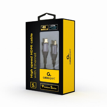 CABLEXPERT HIGH SPEED HDMI 4K CABLE WITH ETHERNET PREMIUM SERIES 5M